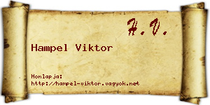 Hampel Viktor névjegykártya